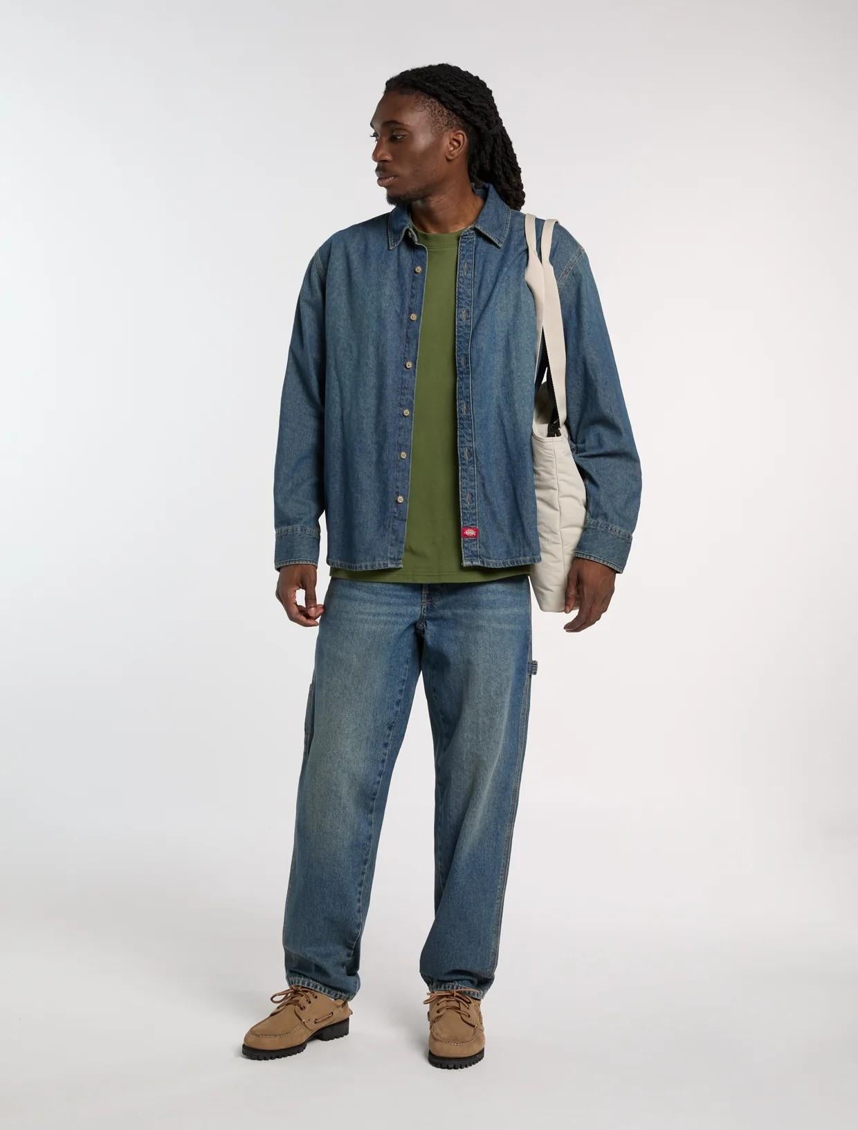 Camicia leggera in denim a maniche lunghe DK0A88GY L231 DICKIES 