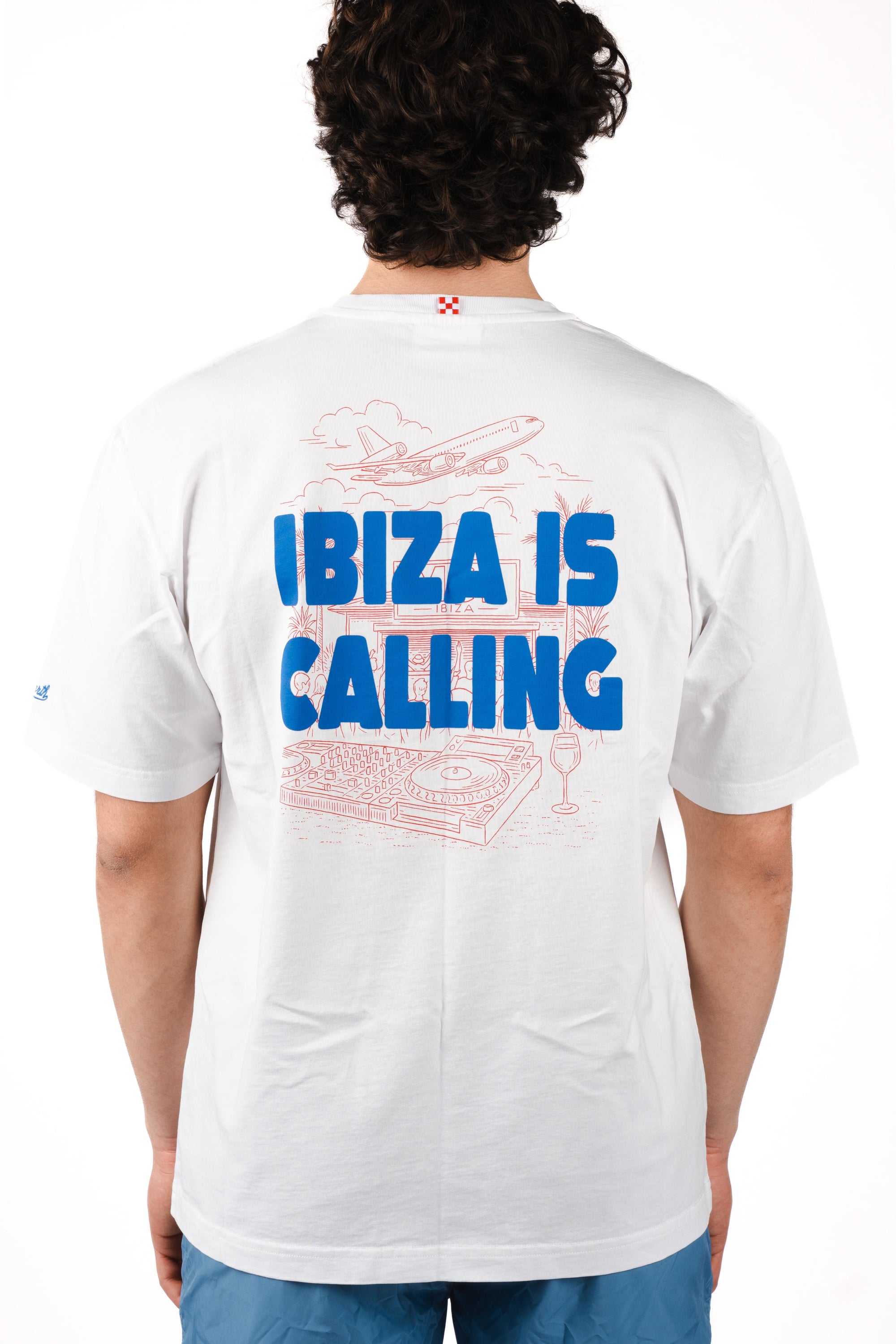 T-shirt Delmar con stampa Ibiza Is Calling e maxi grafica sul retro DLR0001 01526L MC2 SAINT BARTH 