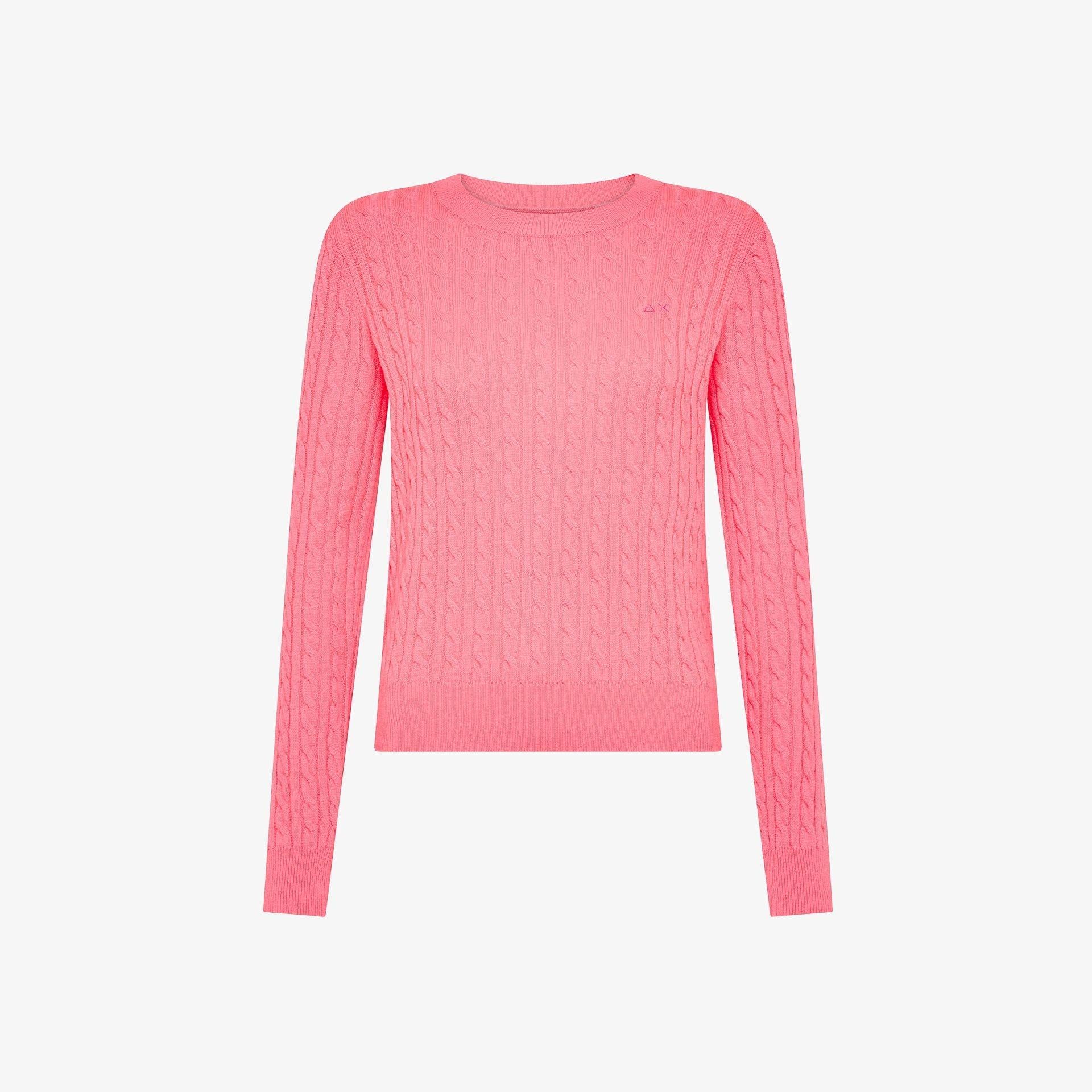 Maglione in lana e cashmere a trecce K45247 54 SUN68 