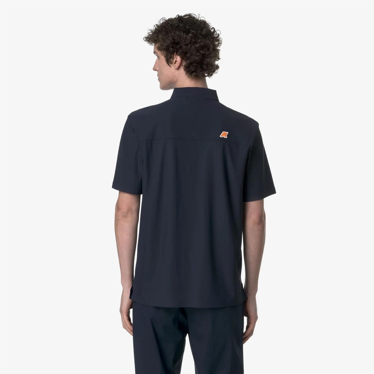 Polo da golf da uomo blu con tessuto elasticizzato K51346W K89 K-WAY 
