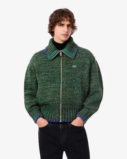 Maglione con collo ampio e cerniera AH5343 6IJ LACOSTE 