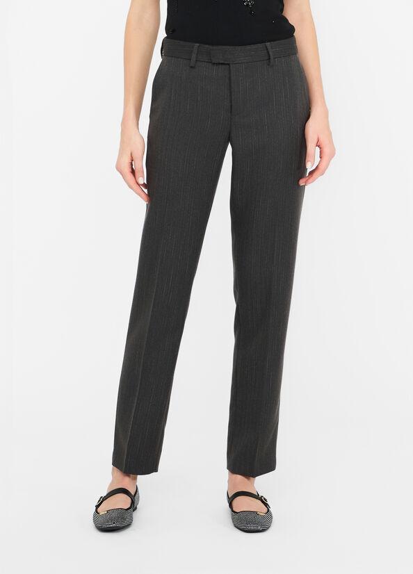 Pantaloni a sigaretta gessati CF5235T054A C3782 LIU JO BLACK 