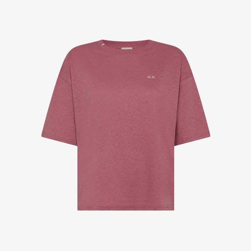 T-shirt in lino e cotone T35229 57 SUN68 
