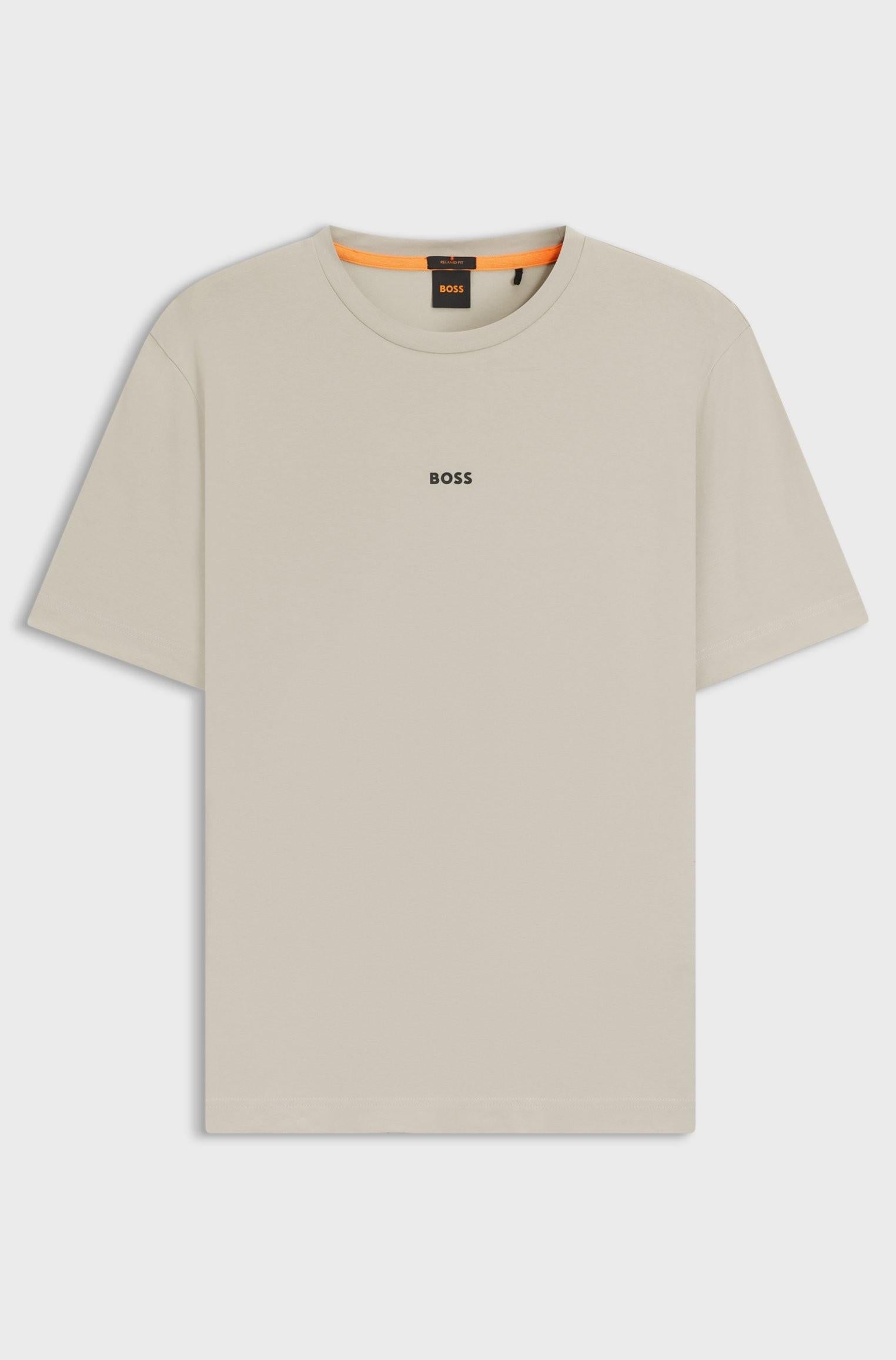 T-shirt in cotone elasticizzato con logo stampato 50473278 271 BOSS 