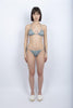 Bikini classico a triangolo Sagittarius Miami con stampa floreale azzurro