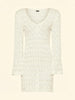 Women's short white dress