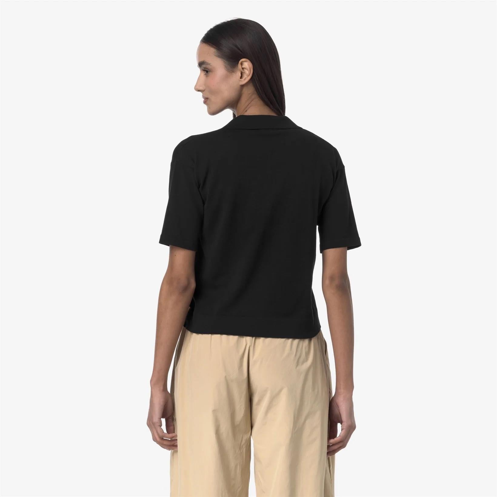 Polo donna Marlhes in maglia nero K4123RW USY K-WAY 