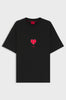 Cotton jersey T-shirt with origami heart print