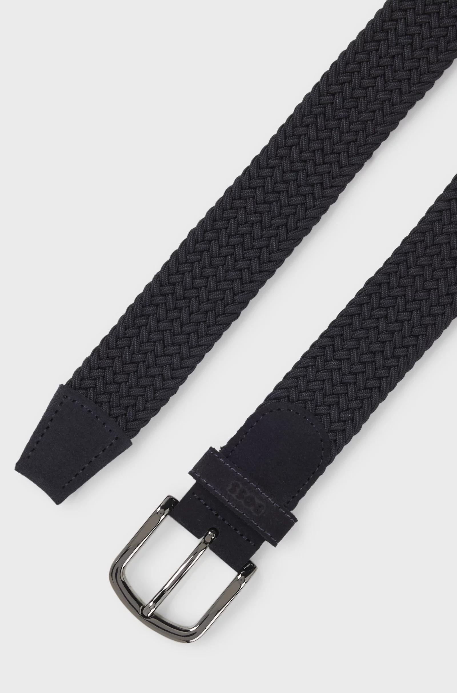 Cintura intrecciata con rifiniture in pelle 50537169 401 BOSS ACCESSORIES 