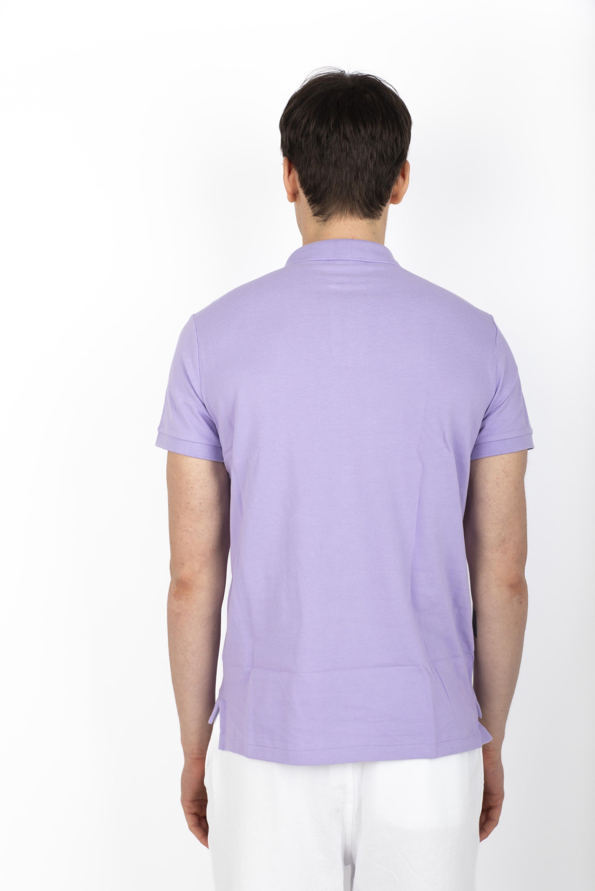 Polo light lilac in piqué Slim Fit  710680784 423 POLO RALPH LAUREN 