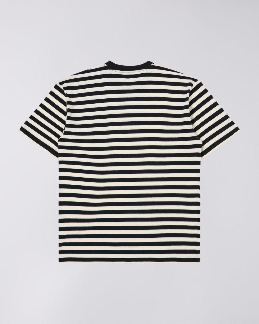 Basic Stripe T-Shirt bianco/nera I031841 0D267 EDWIN 