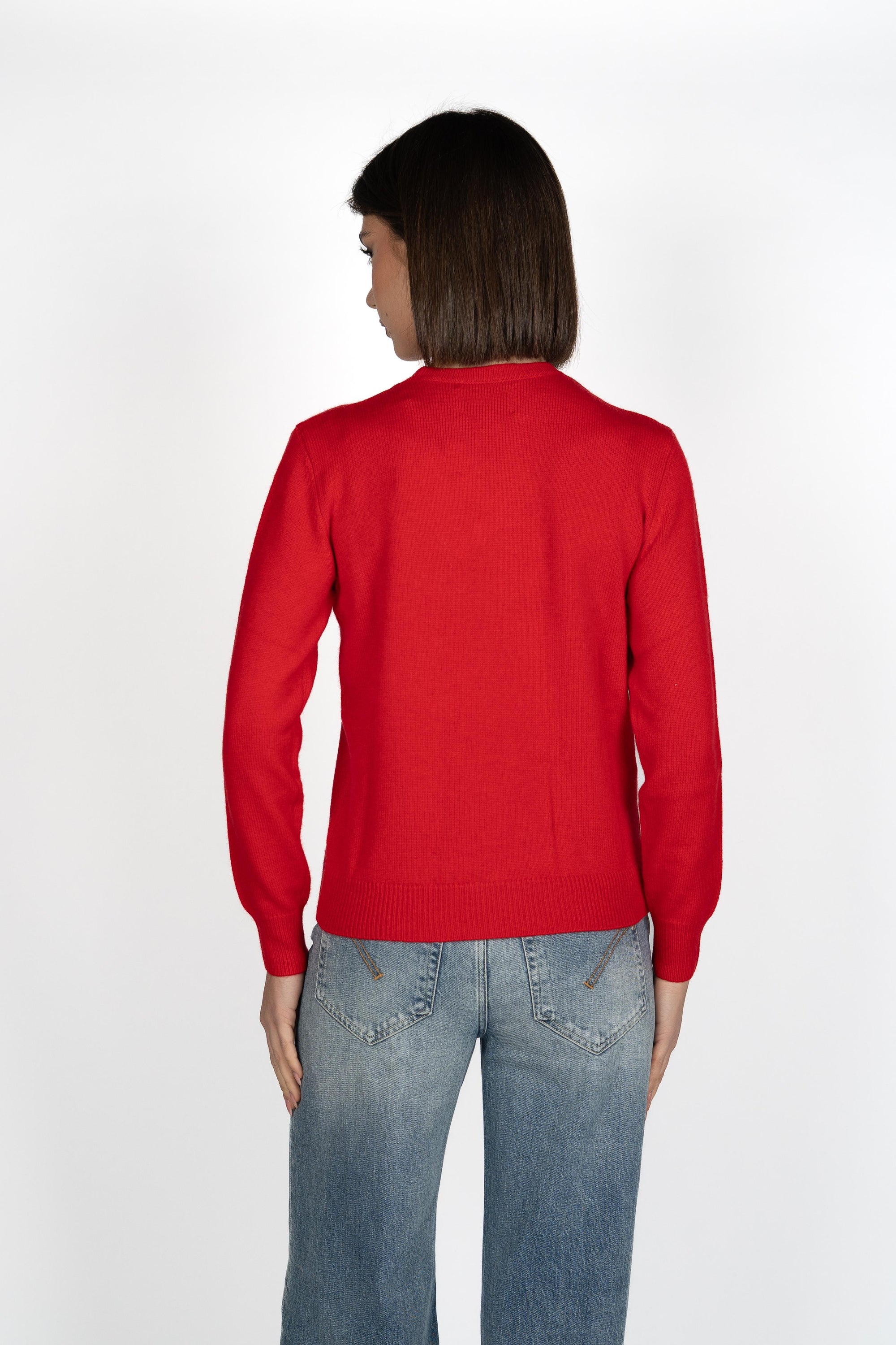 Maglione da donna con stampa Snoopy QUE0010 02260I MC2 SAINT BARTH 