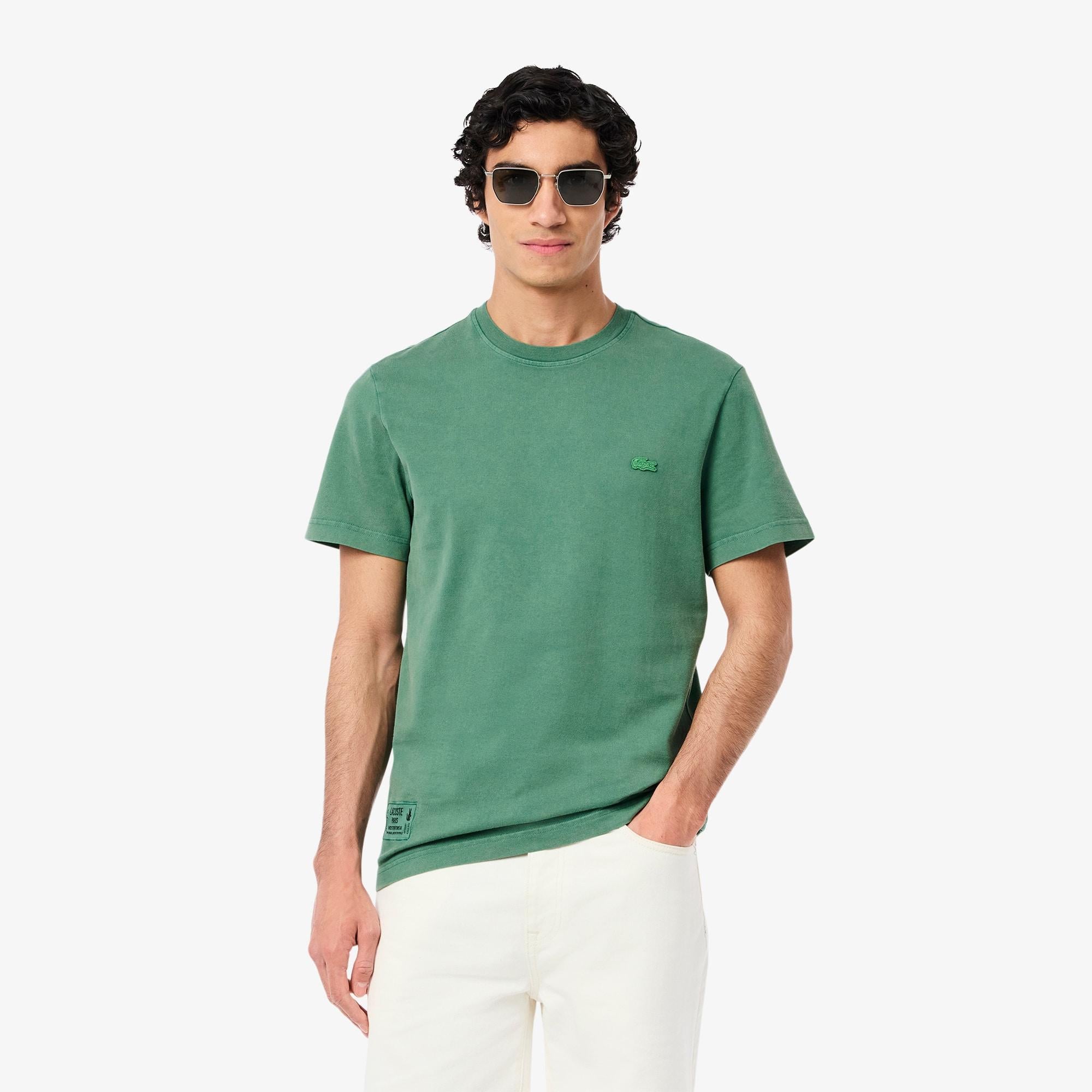 T-shirt in jersey effetto lavato TH9894 132 LACOSTE 