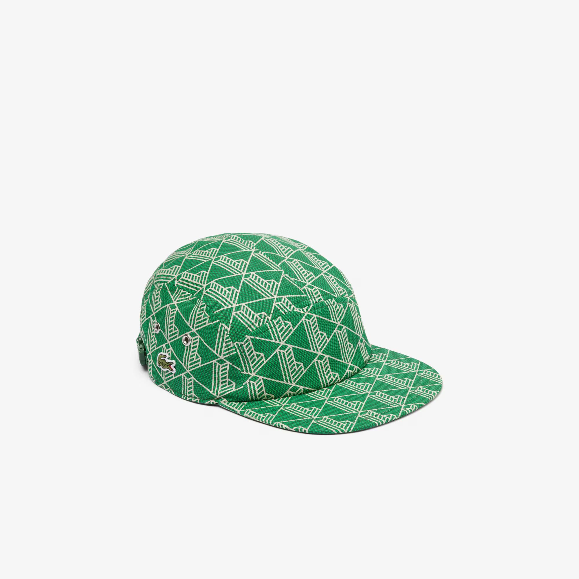 Cappello da fantino in twill stampato con monogramma RK0763 HEI LACOSTE 