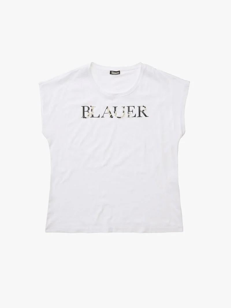 T-shirt perline Mohawk 26SBLDH02415 100 BLAUER 