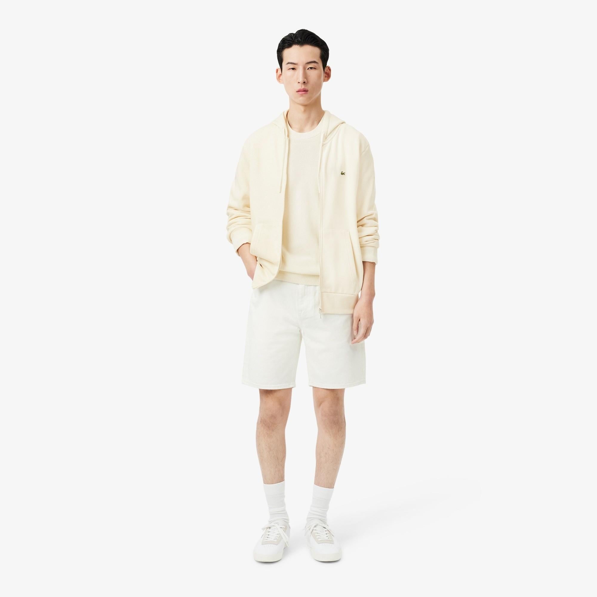 Pullover girocollo monocromatico in cotone AH1985 70V LACOSTE 