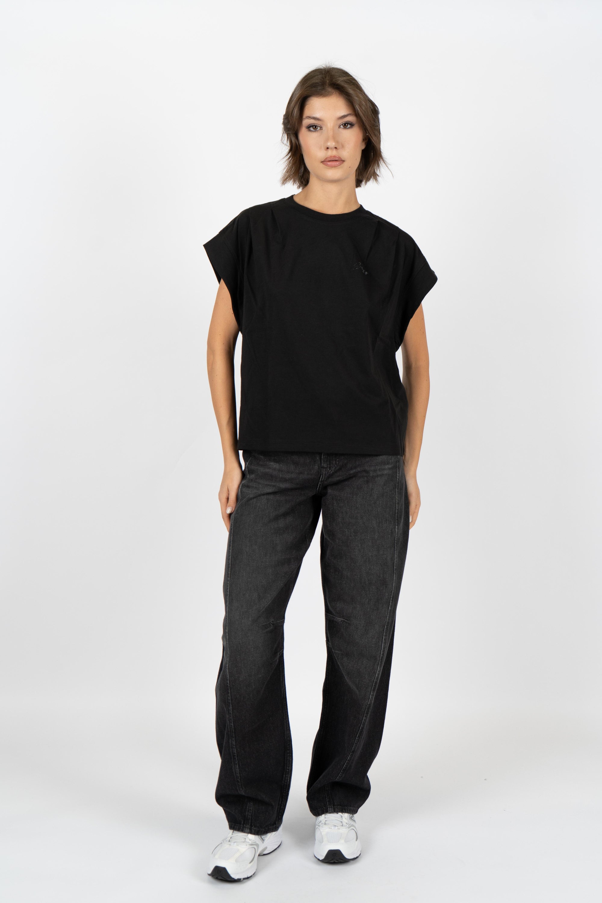 T-shirt con logo scritto a mano in jersey di cotone 50547799 001 BOSS 