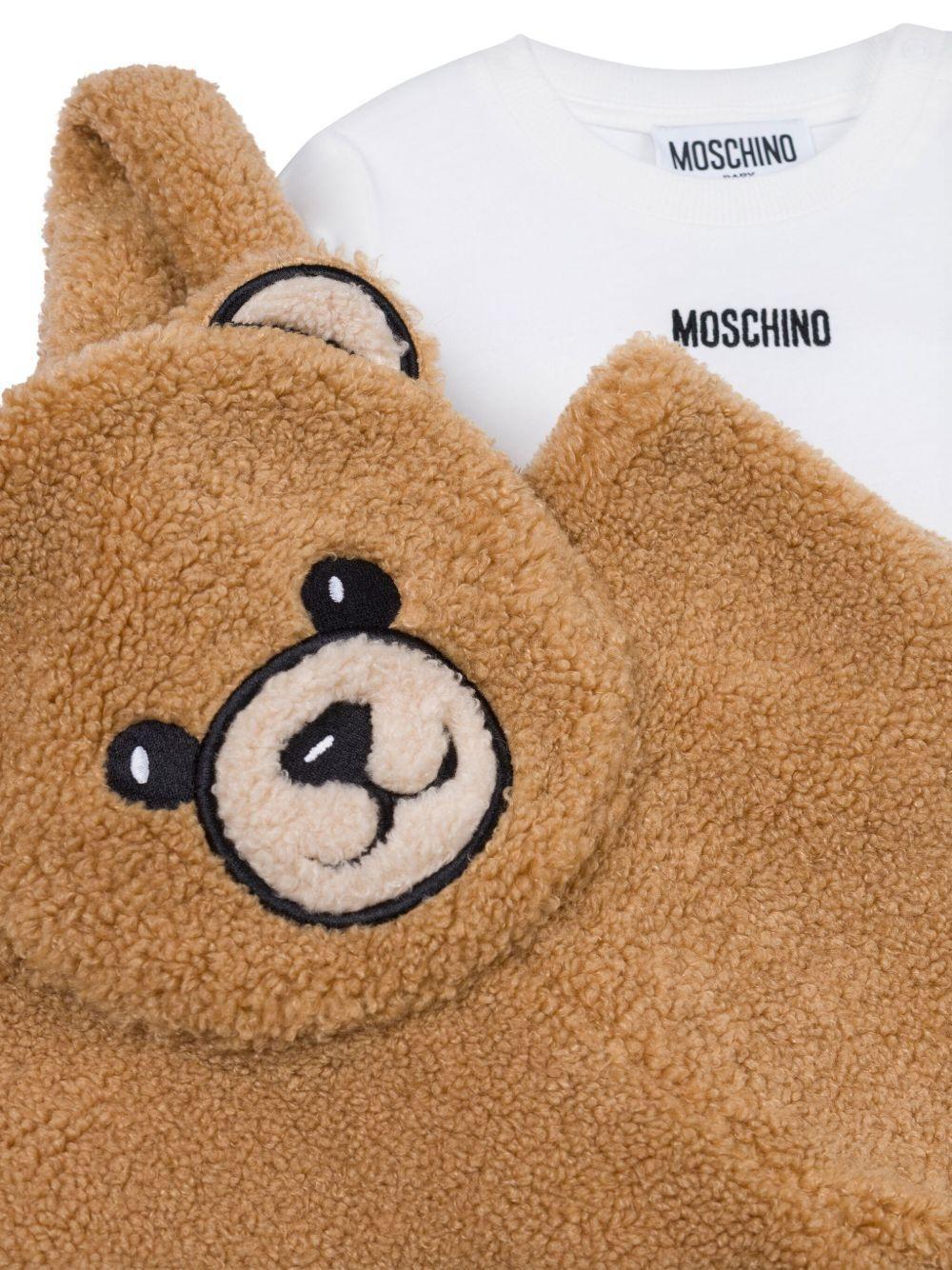 Set salopette e t-shirt per neonato MUK058LIA00 20351 MOSCHINO BABY 