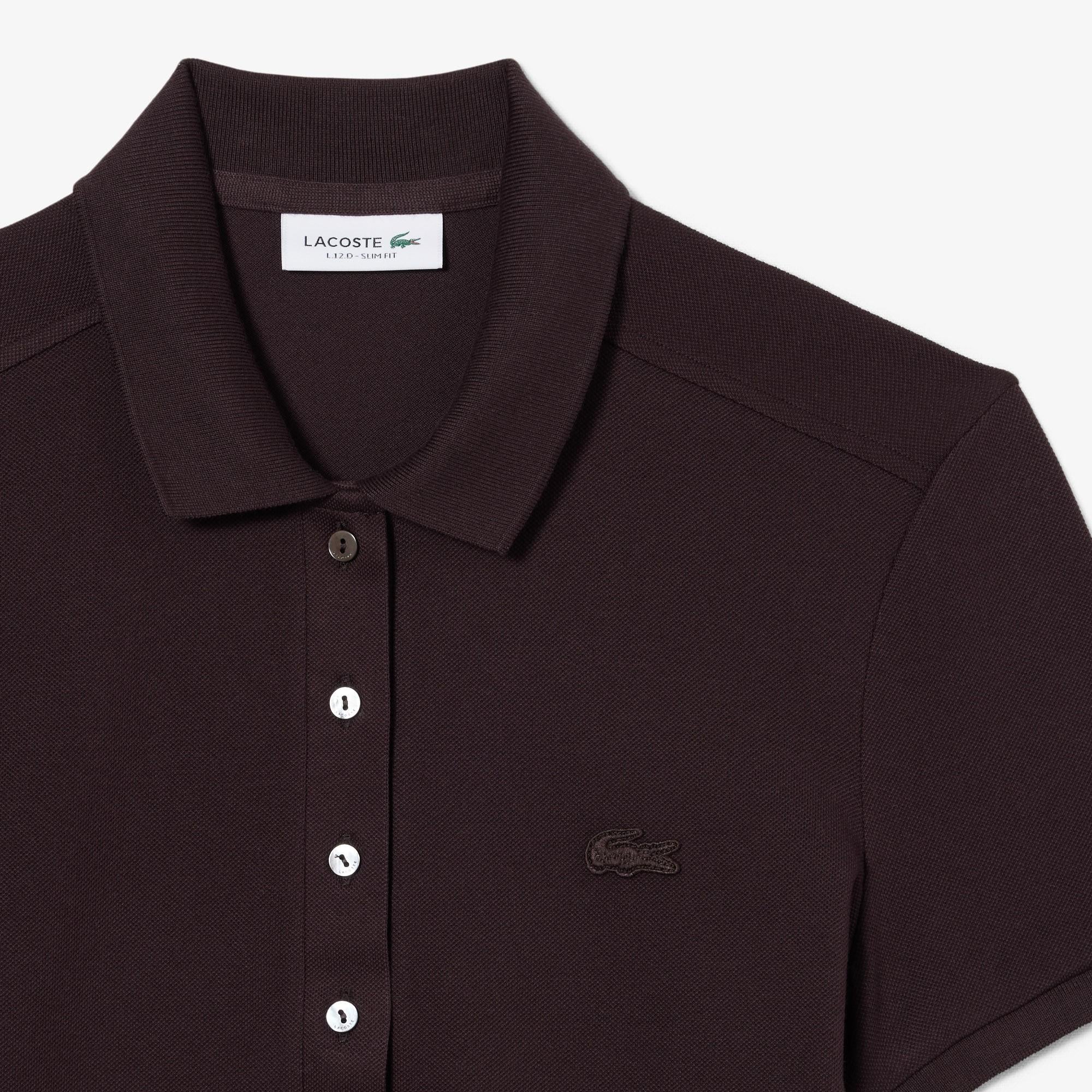 Polo da donna in piqué di cotone stretch Lacoste slim fit PF5462 3LA LACOSTE 