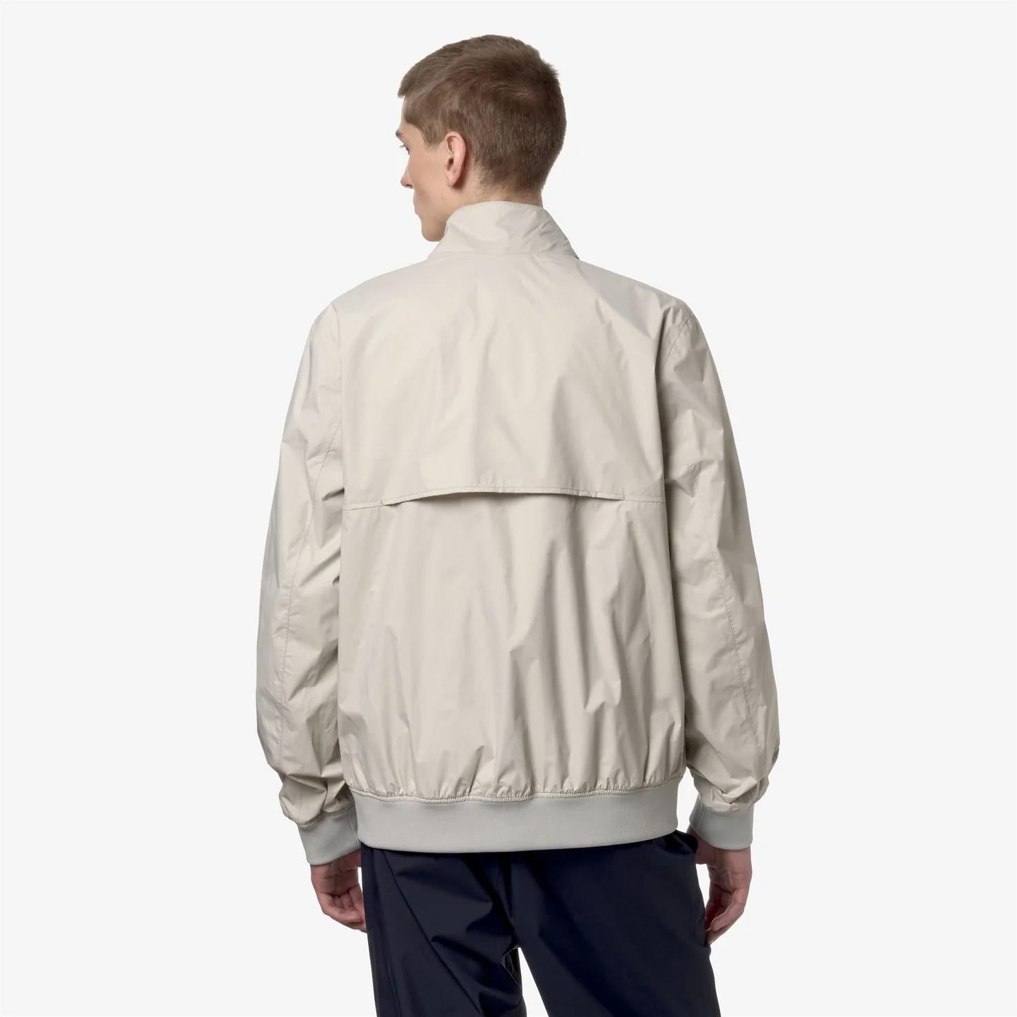 Bomber corto reversibile da uomo beige blu per tempo variabile K6123PW AL8 K-WAY 