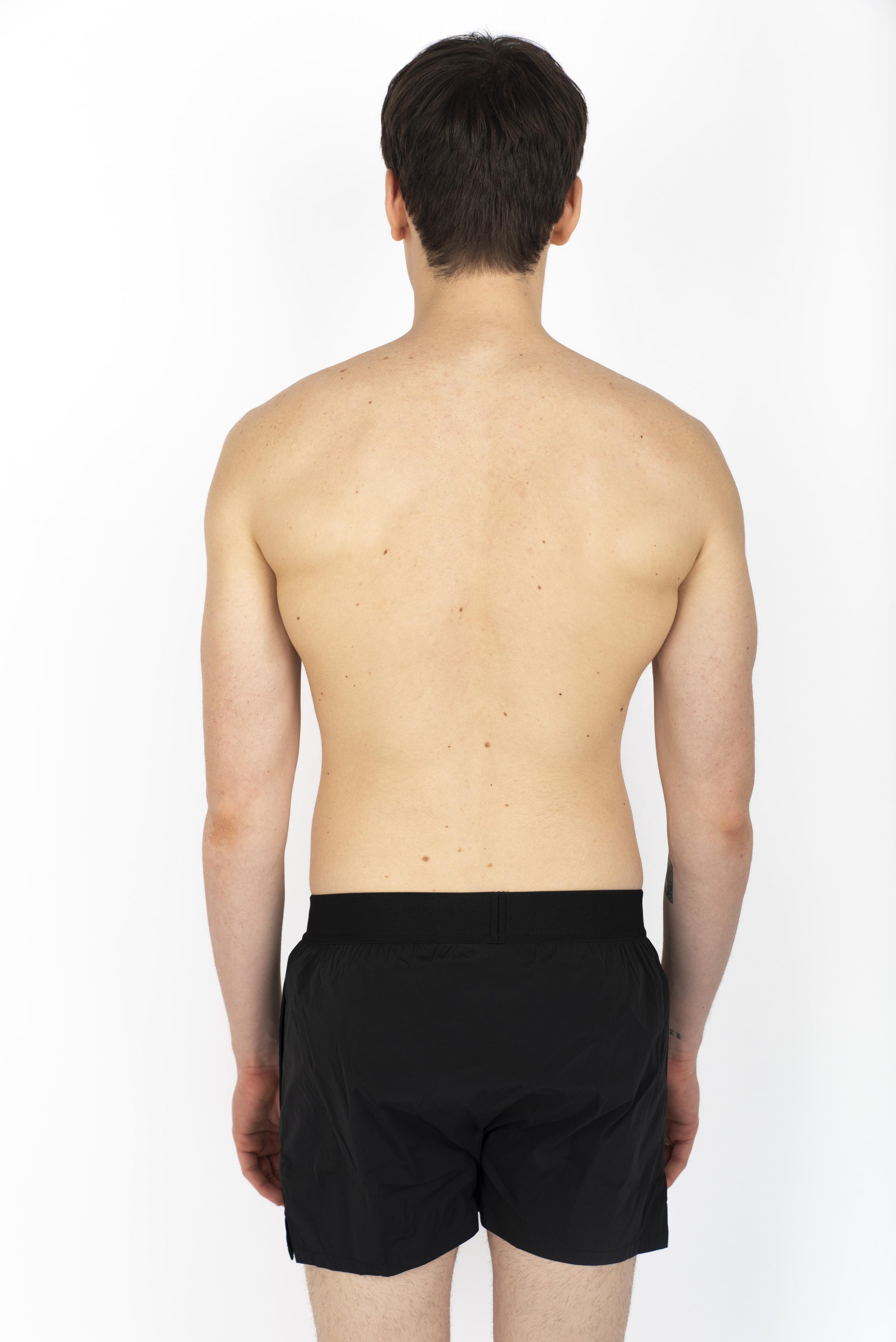 Swim boxer midi nero con logo Icon D7B646260 001 DSQUARED BEACHWEAR 