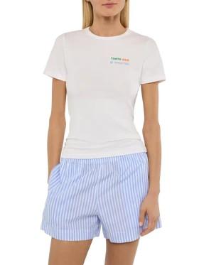 T-shirt Emilie con ricamo EMI0001 09631L MC2 SAINT BARTH 