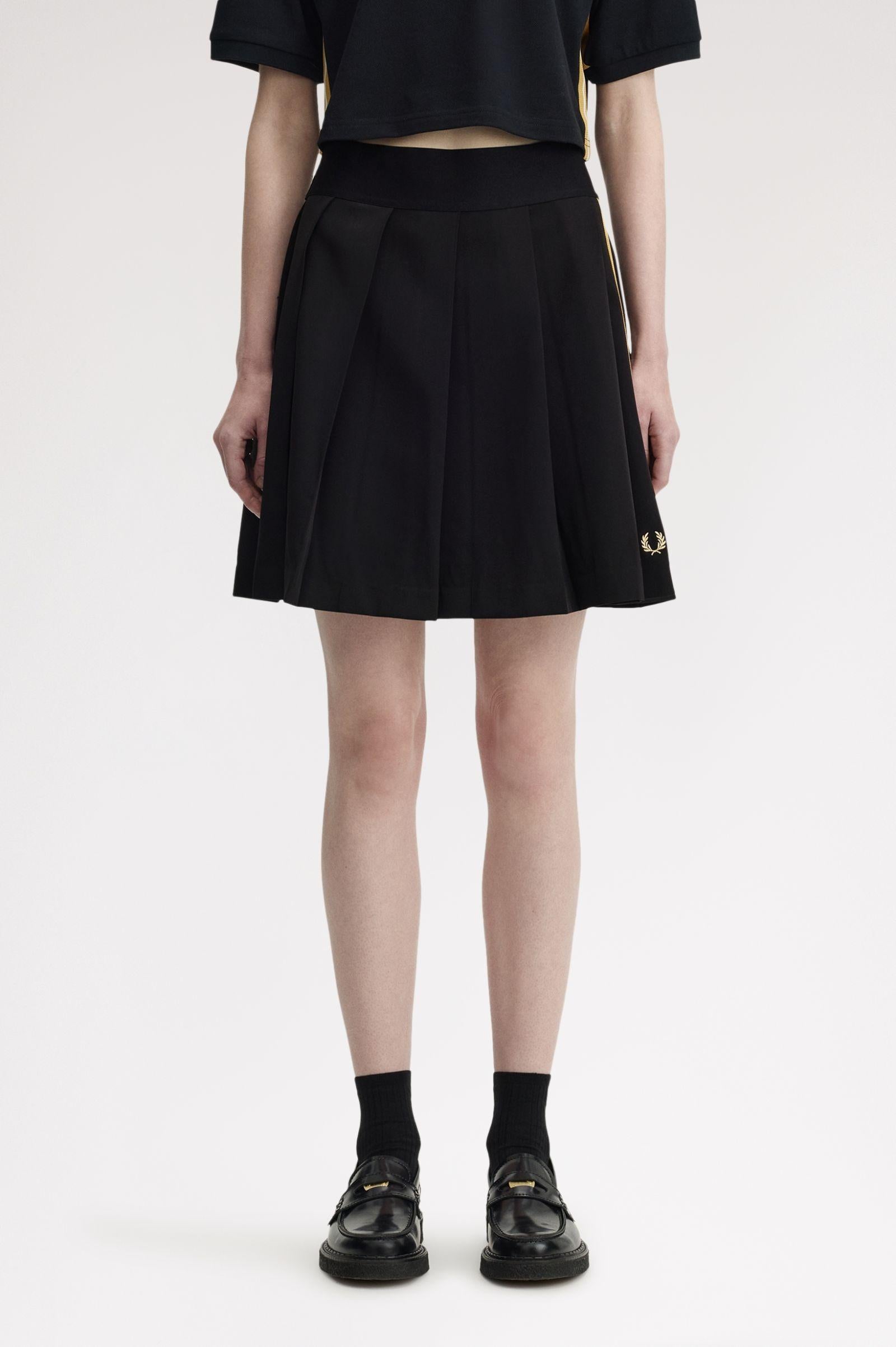 Gonna plissettata con fettuccia E210657 90A FRED PERRY 