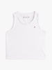 Ribbed tank top with textured finishes