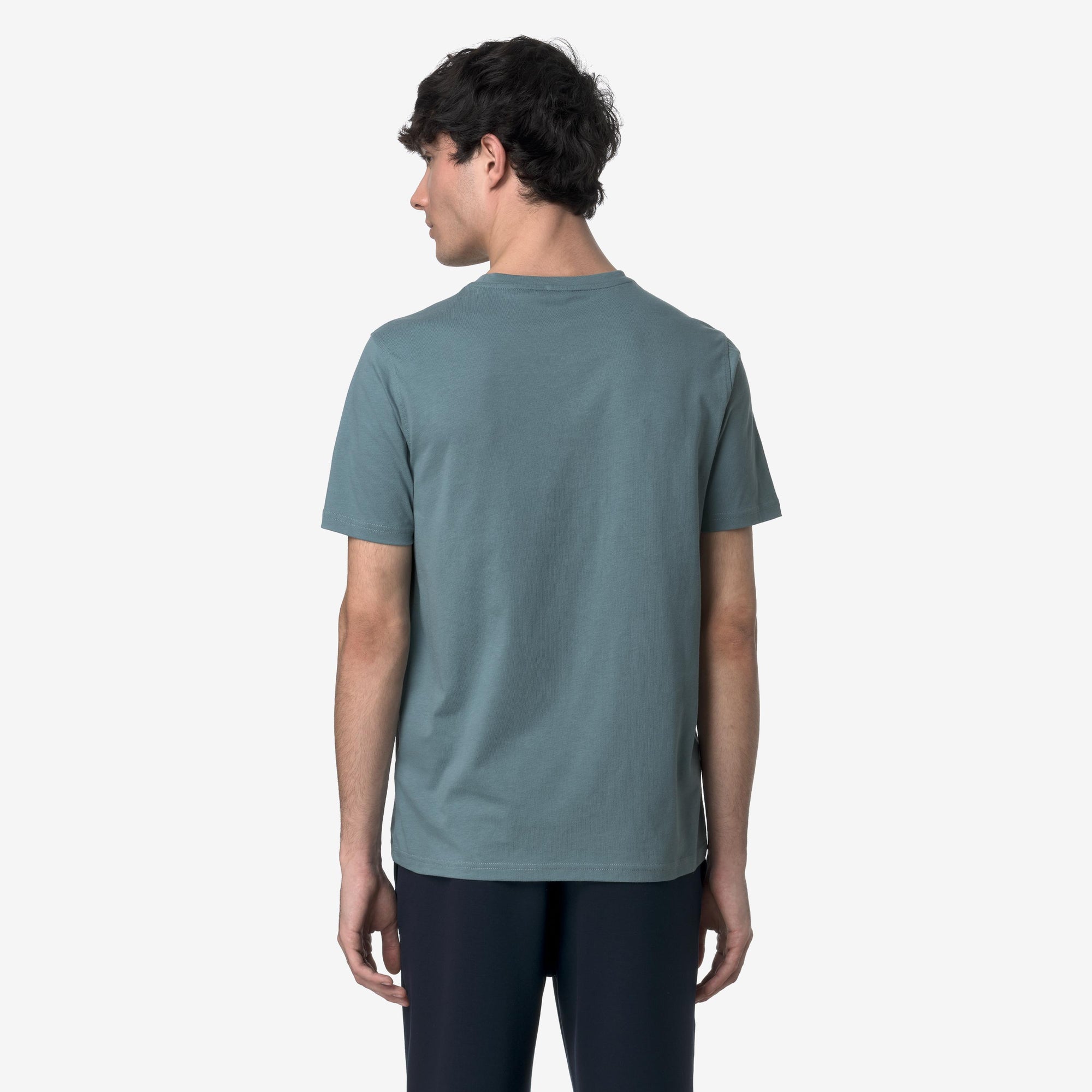 T-Shirt in Cotone Slim Fit Uomo verde K7125UW H04 K-WAY 