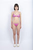Bikini rosa a bralette Paloma Marielle con decorazione in strass