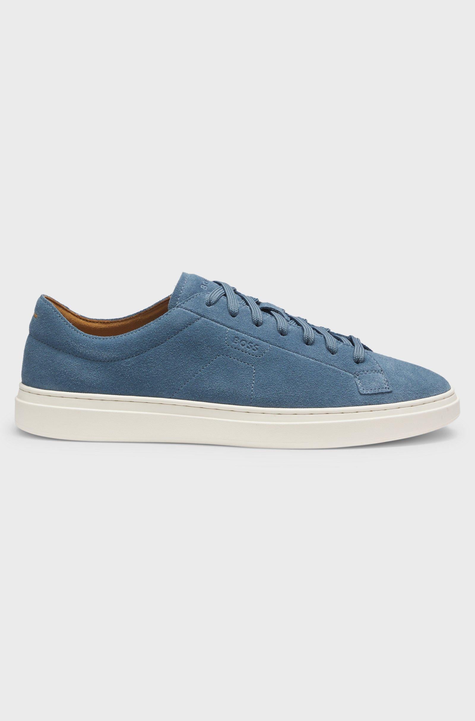 Sneakers in pelle scamosciata con logo goffrato 50563162 460 BOSS SHOES 