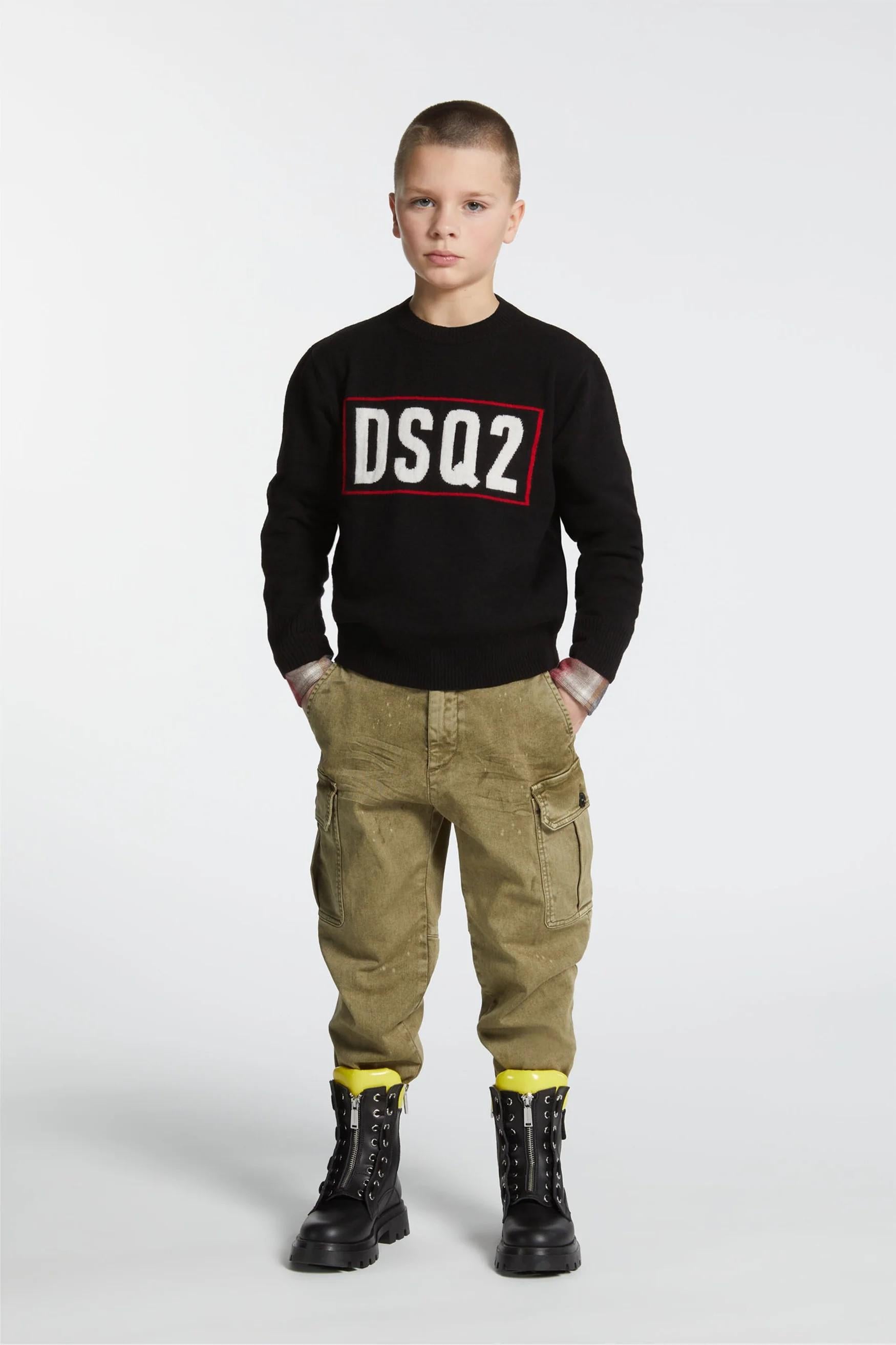 Maglione in lana merino con logo DQ3071D0AFF DQ900 DSQUARED2 
