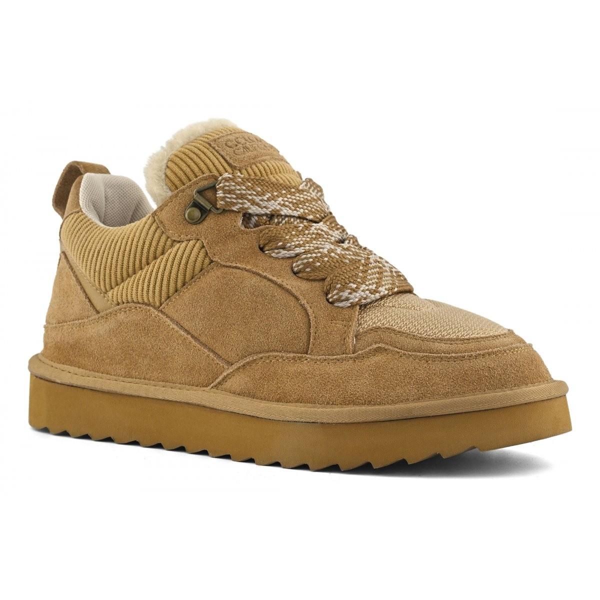 Sneaker in pelle scamosciata con lacci maxi HCYW261 TAN COLORS OF CALIFORNIA 