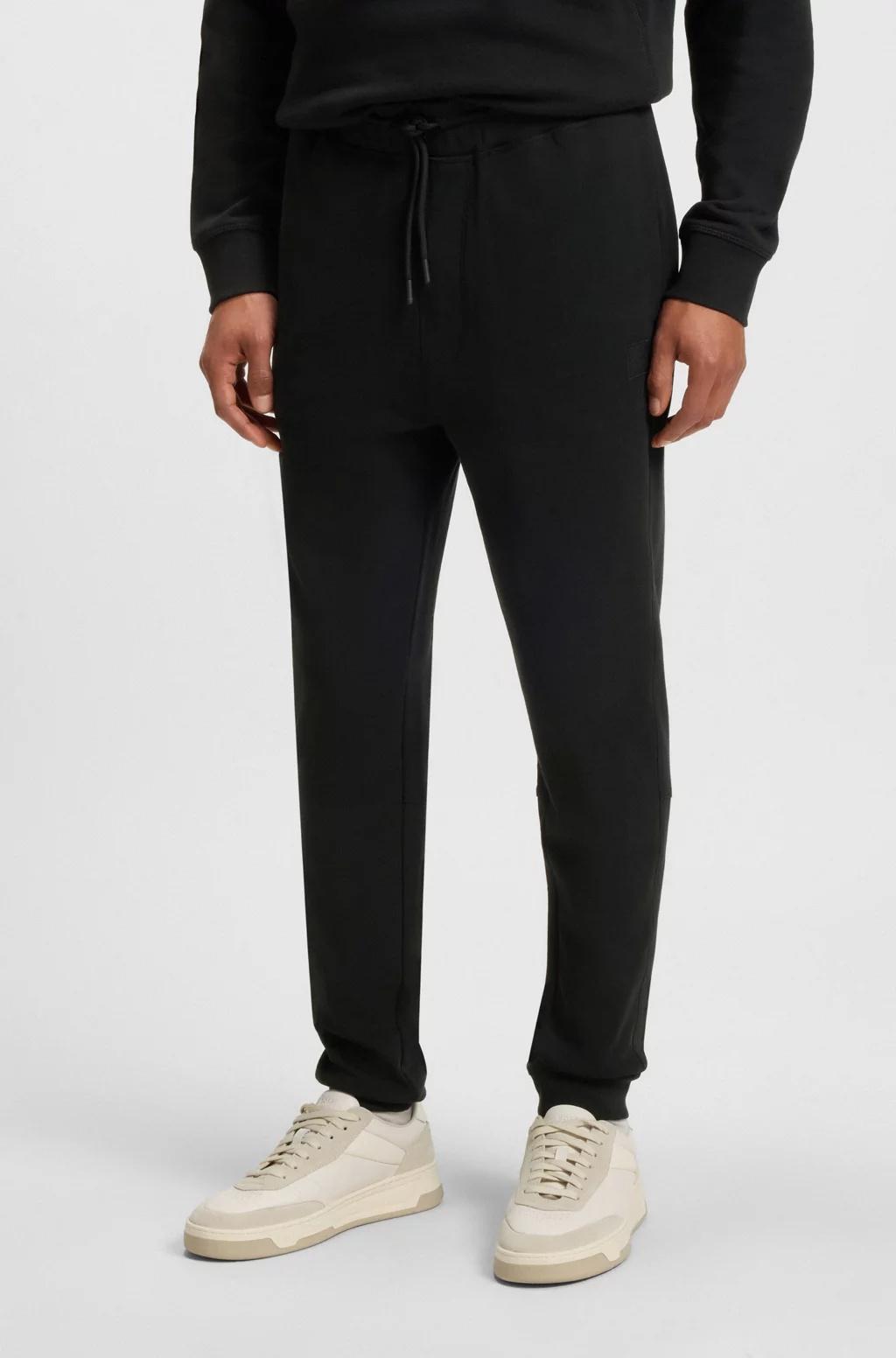 Pantaloni della tuta in terry di cotone con toppa con logo 50509303 001 BOSS 