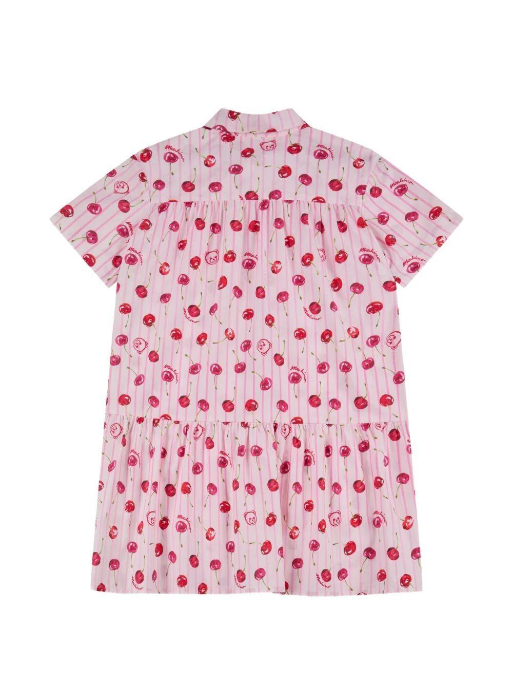 Abito con motivo righe HDV0HGLLB67 83658 MOSCHINO KID 