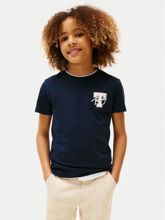 T-shirt in cotone con logo THKB0KB09868T C1G TOMMY HILFIGER 
