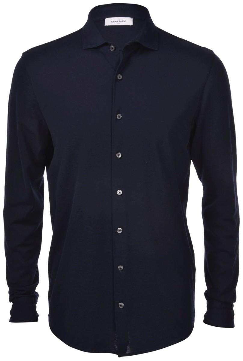 Camicia in piquet navy  60120/81402 598 GRAN SASSO 
