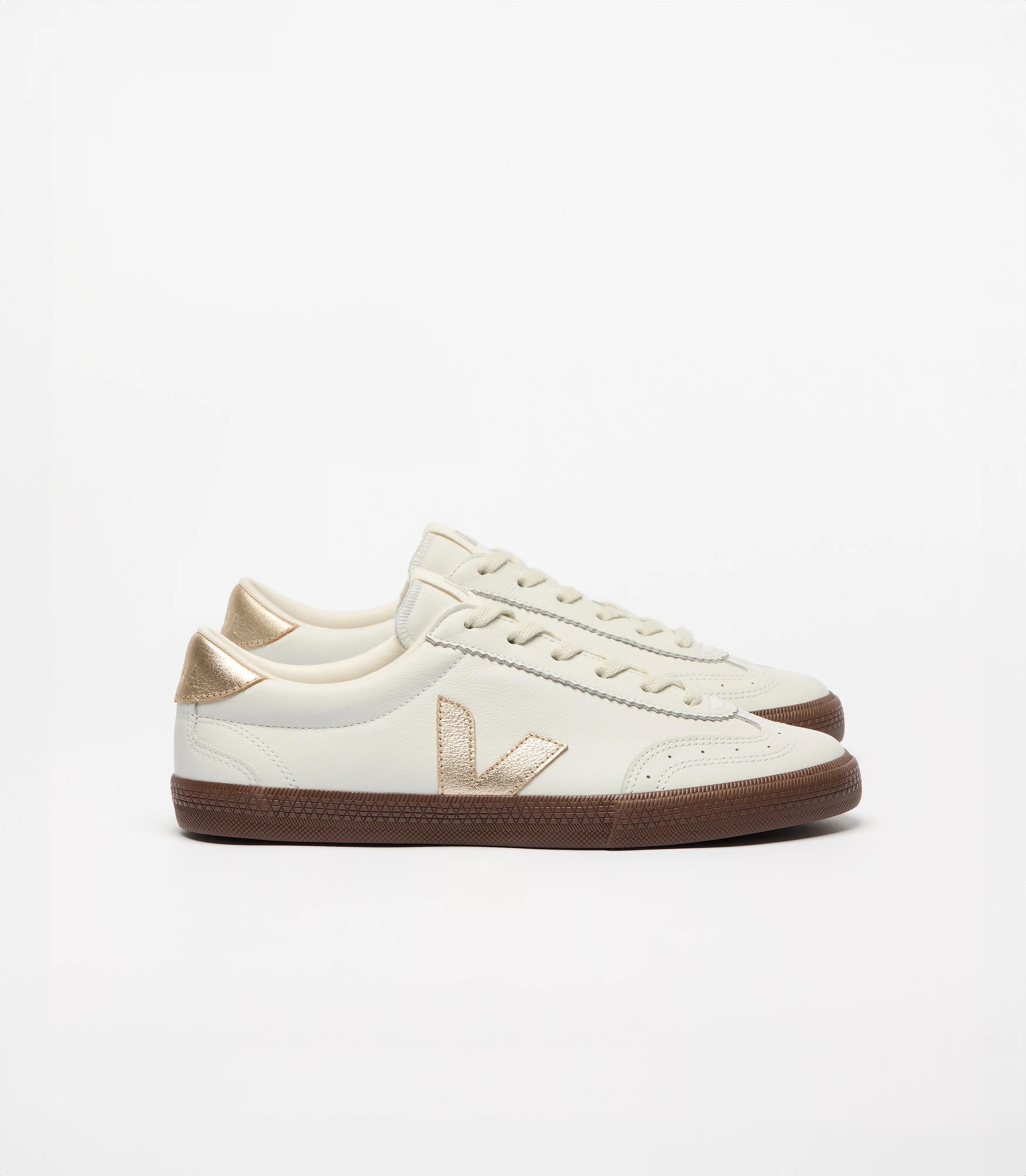 Volley Leather White Platine Bark – COSCIA Store