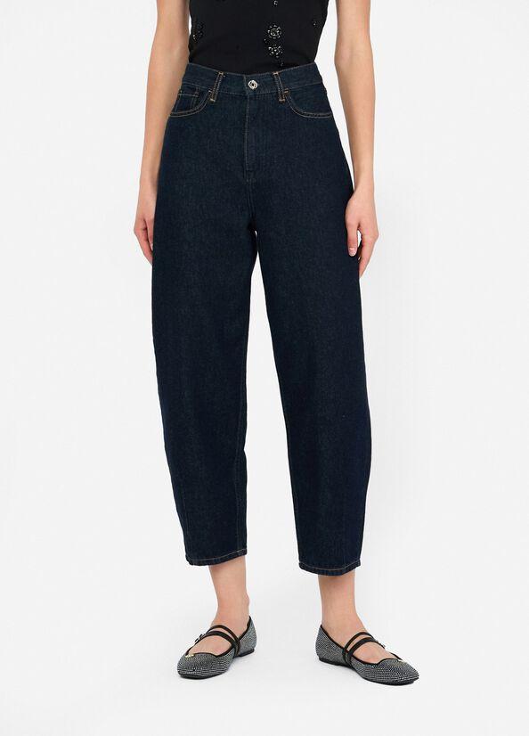 Jeans cropped a vita alta UF5220D0283 77000 LIU JO BLUE DENIM 