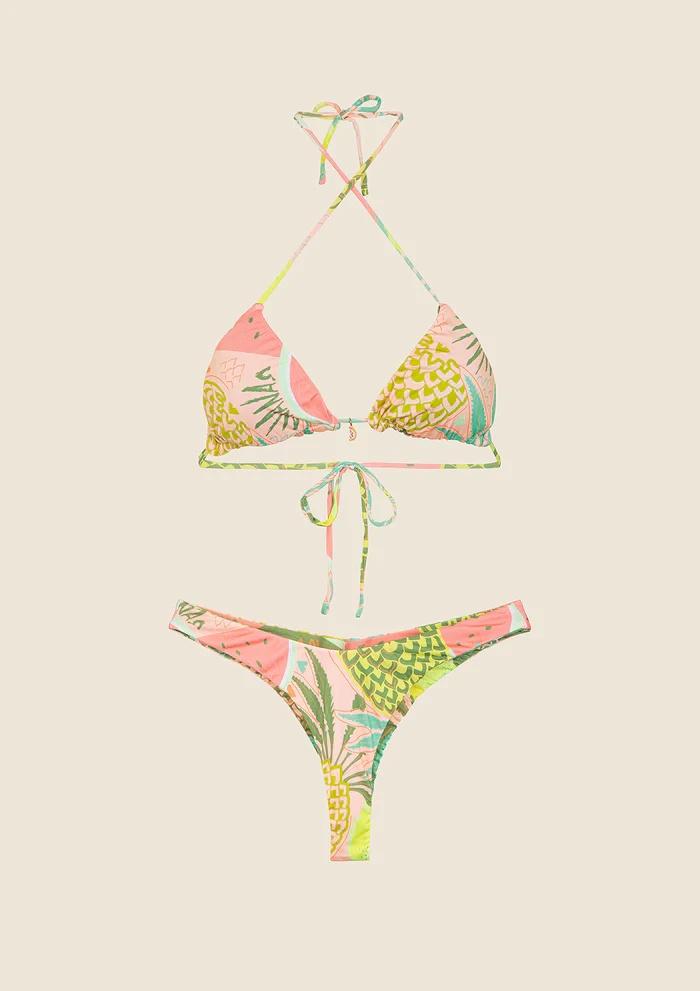 Bikini Reversibile Triangolo con Slip Americano Fisso Fantasia 0660X 15 F**K 