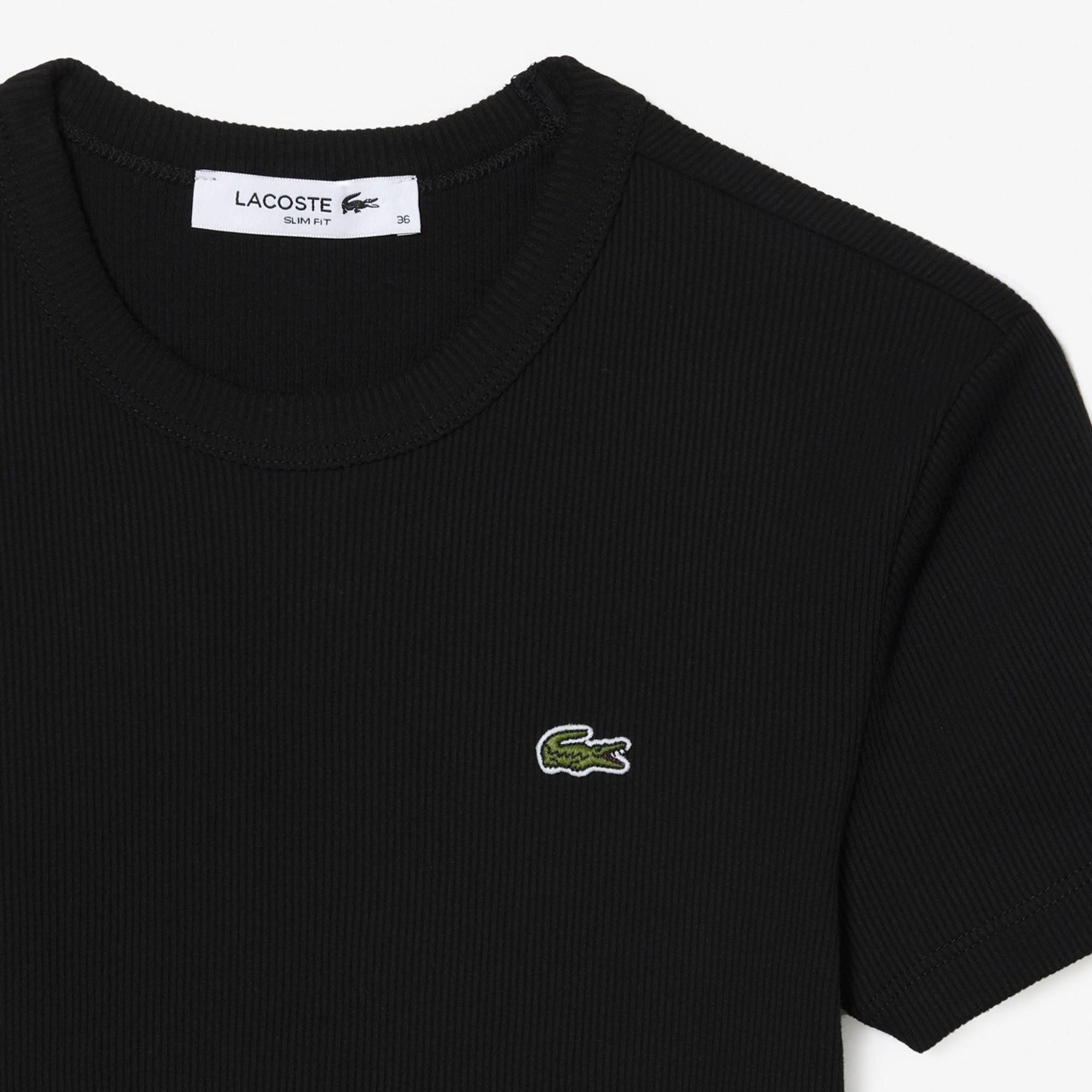 T-shirt in cotone a costine slim fit TF5538 031 LACOSTE 