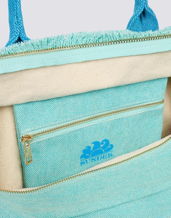 Tote bag con effetto stone washed AW908ABCA600 A7301 SUNDEK 
