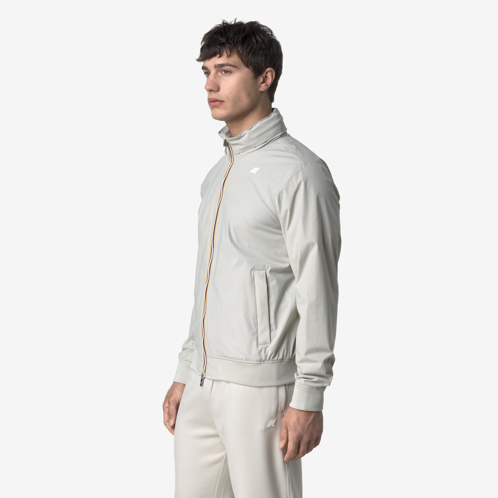 Giacca corta da uomo resistente alle intemperie beige con nylon elasticizzato K3123VW 634 K-WAY 