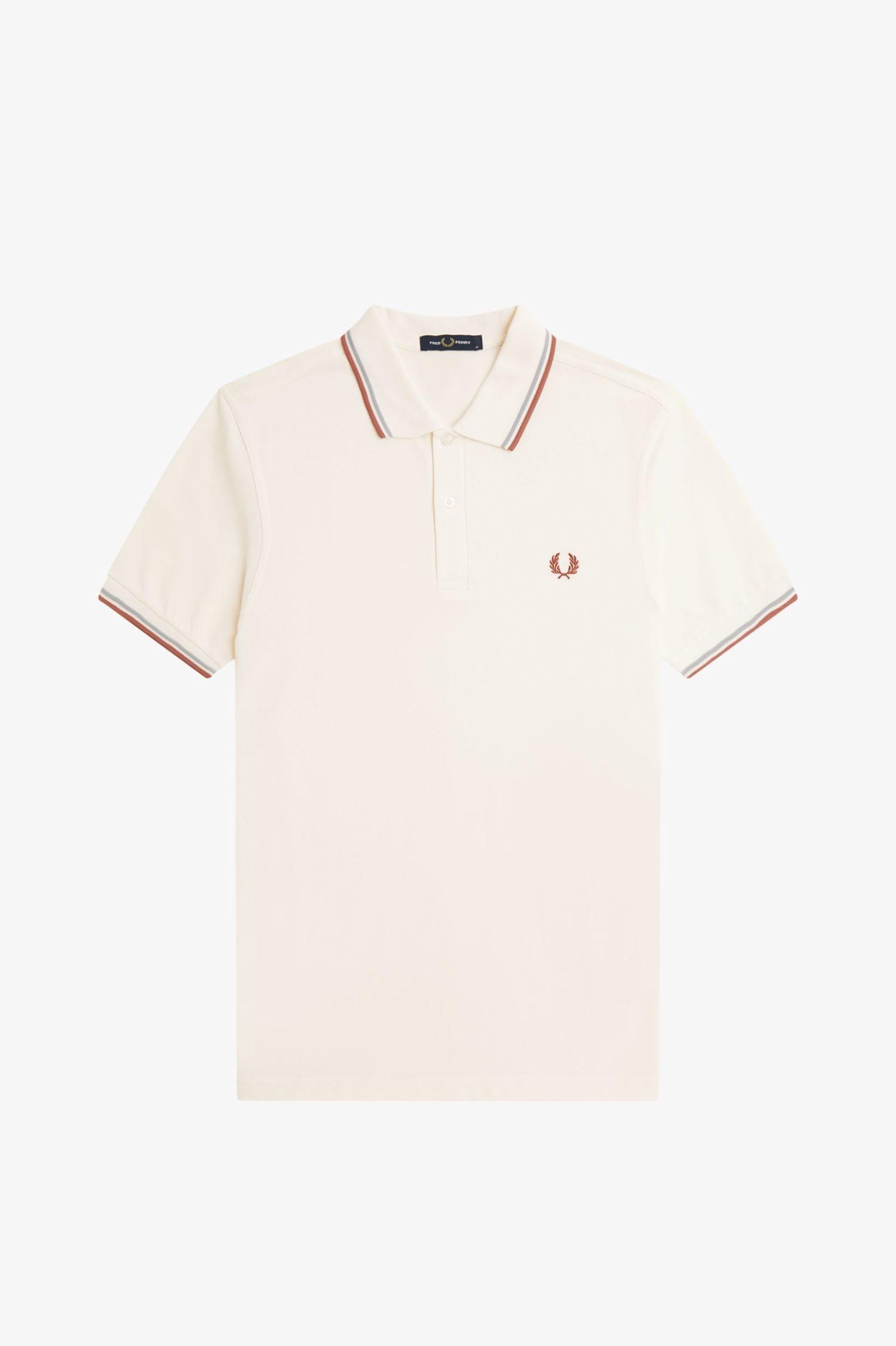 Polo pique&#39; con doppia riga M360053 Y20 FRED PERRY 