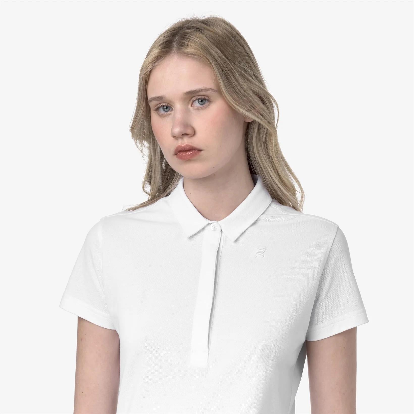 Polo Amedea Pique donna bianco K1127GW 001 K-WAY 