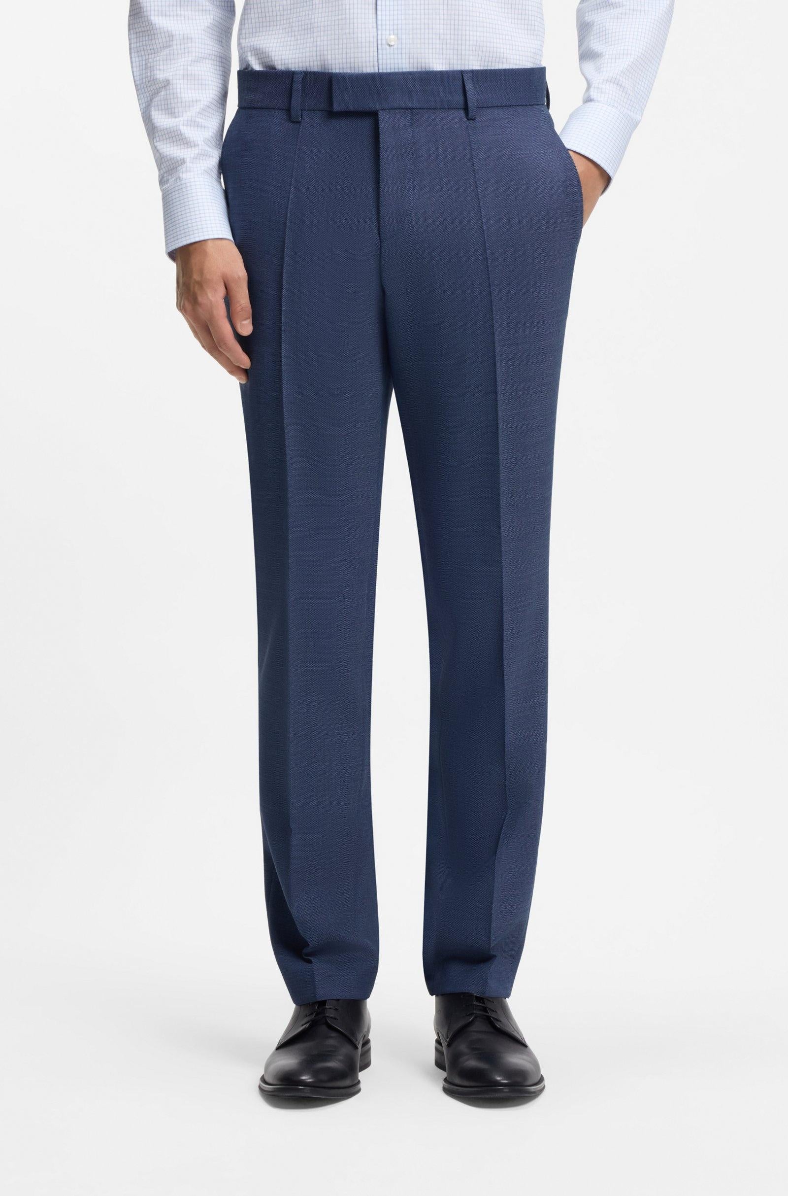 Abito due pezzi slim fit in tessuto elasticizzato con micromotivo 50557252 468 BOSS 