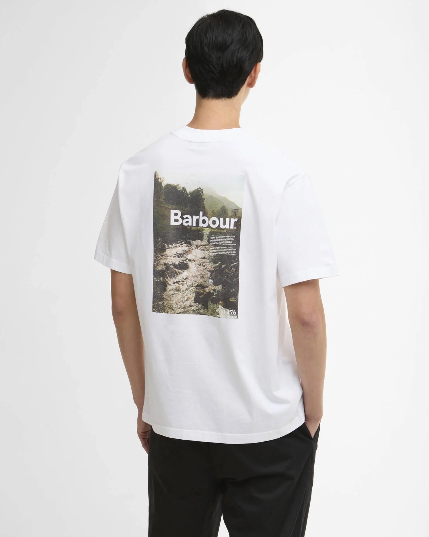 T-shirt oversize con stampa 1966 MTS1576 WH11 BARBOUR 
