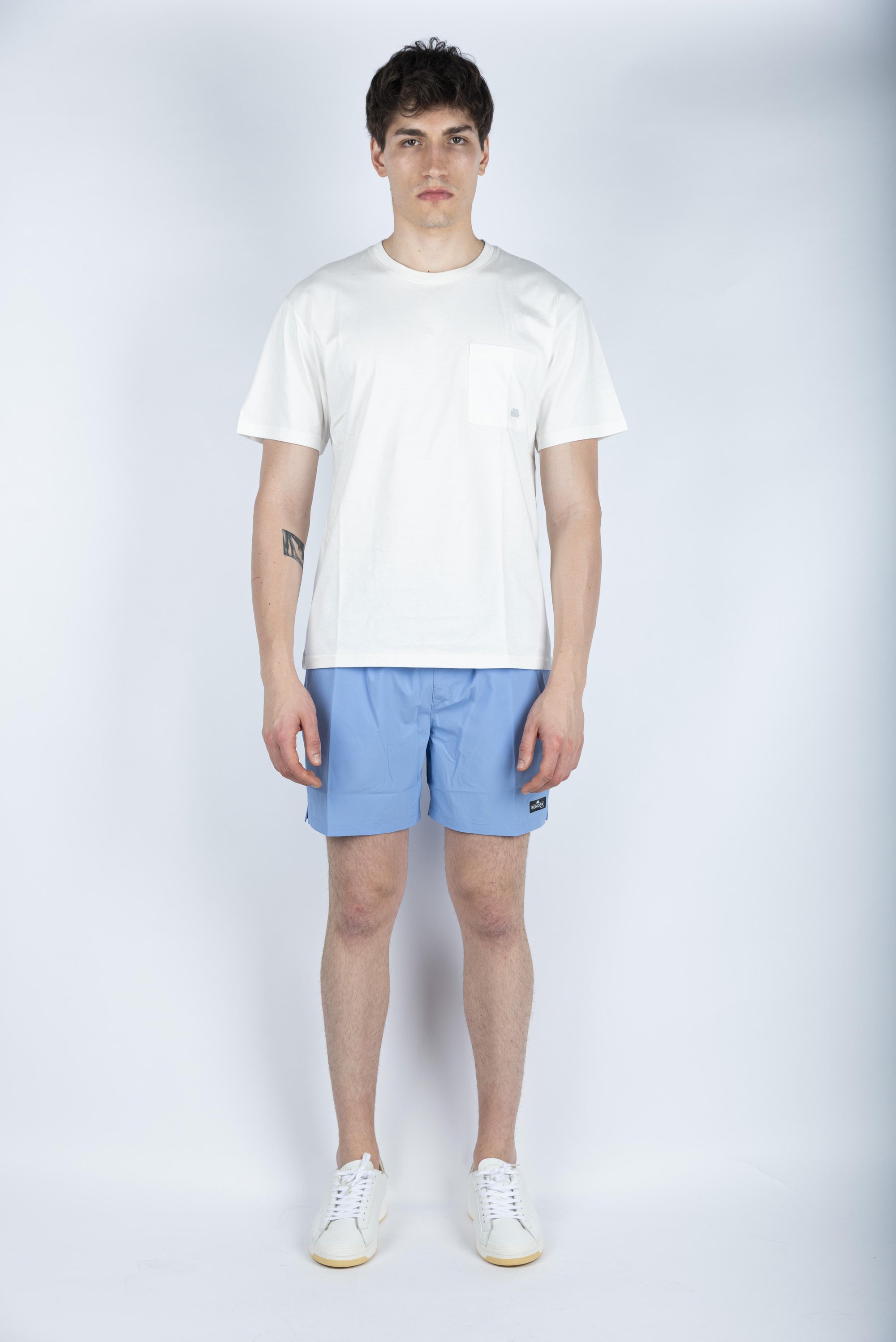 T-shirt con logo stampato bianco M301TEJR900 03900 SUNDEK 