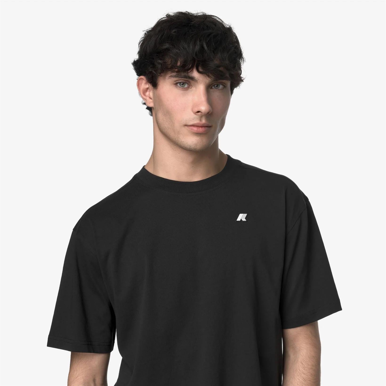 T-shirt casual da uomo in cotone nero K3136CW USY K-WAY 