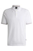 Polo regular fit in cotone mercerizzato con bordi a righe